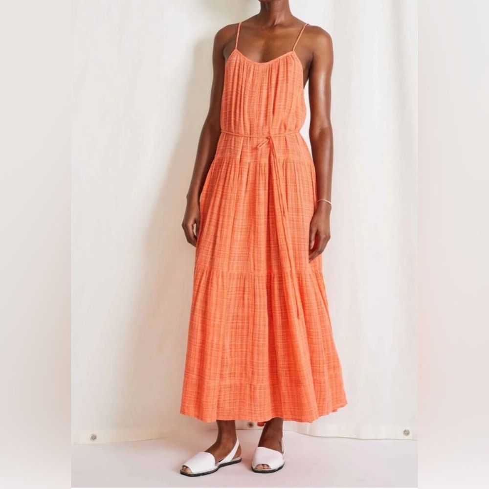 Apiece Apart Gauzy Cotton Blend Saluda Tier Maxi Dress In Nastu Size Small - Picture 2 of 14